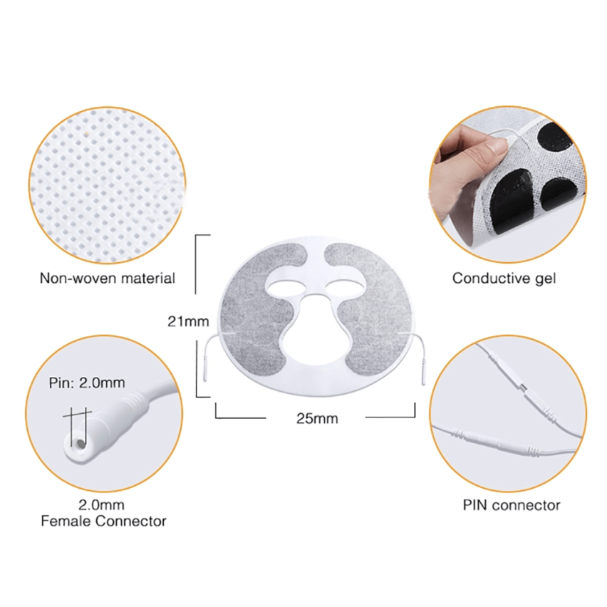 TENS Conductive Electrode Face Pads with pigtail (1 PCS) CareMax (AU)
