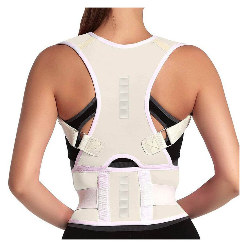 Buy Magnetic Back Support Brace Posture Corrector - Black for Pain Rel